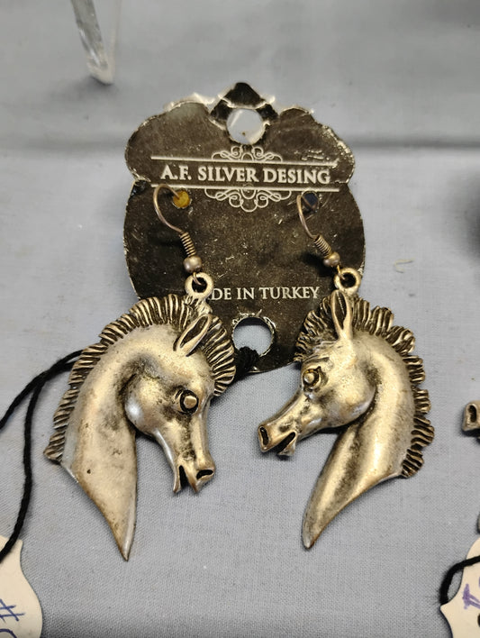 Horse head earrings