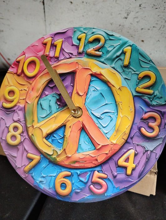 Peace sign clock